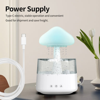CH08 450ml Rain Humidifier Mushroom Cloud Colorful Night Lamp Aromatherapy Machine, Style: Without Remote Controller(Light Wood Grain) by bashfashion