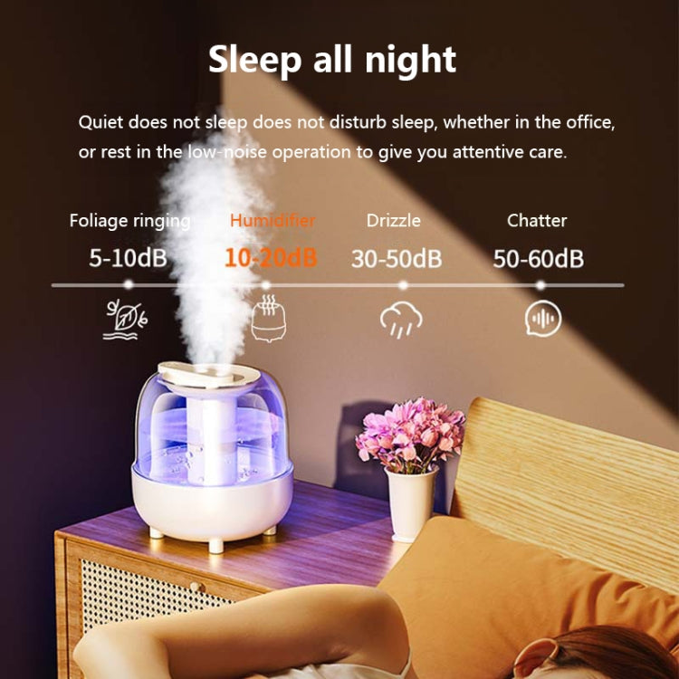 4L Wireless Humidifier USB Oil Diffuser with Night Light(White) by bashfashion
