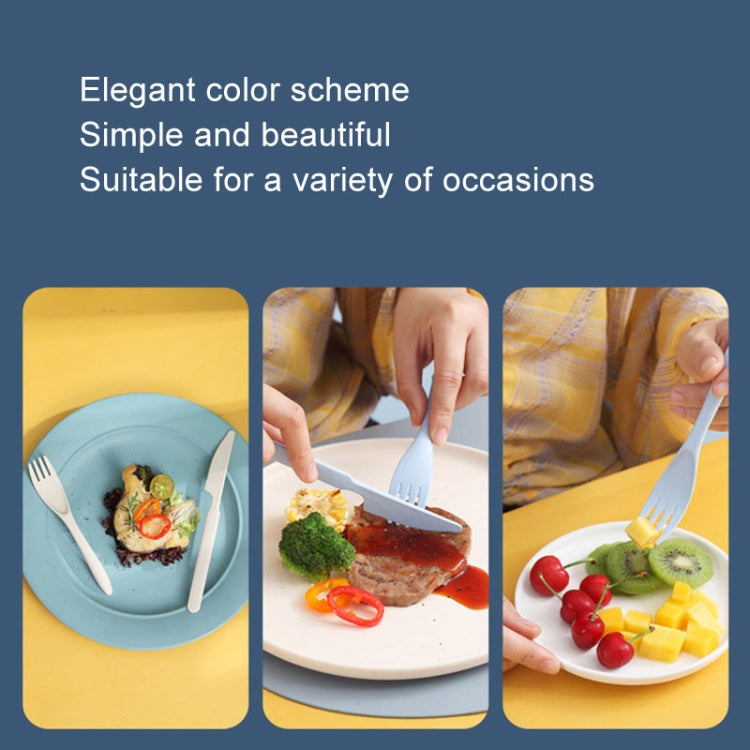 4 In 1 Portable Wheat Straw Tableware Set Outdoor Travel Storage Tableware Box, Style: B With Chopsticks (Beige) by bashfashion