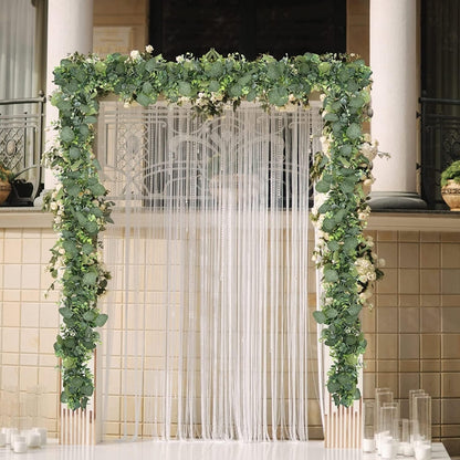 180cm Simulation Greenery Eucalyptus Ivy Leaf Rattan Hanging Fake Flower Decoration Rattan, Style: D Model by bashfashion