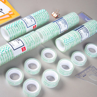 12 Rolls Width 0.8cm x Length 18.2m Deli Small High Viscosity Office Transparent Tape Student Stationery Tape by Deli