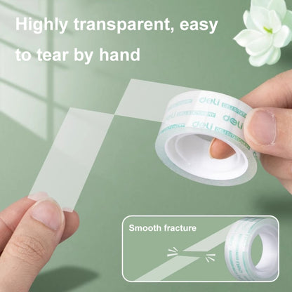 12 Rolls Width 0.8cm x Length 18.2m Deli Small High Viscosity Office Transparent Tape Student Stationery Tape by Deli