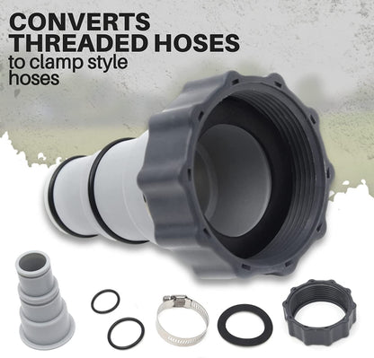 For Intex Pool Hose Adapter with Internal Thread, Spec: B Set by bashfashion