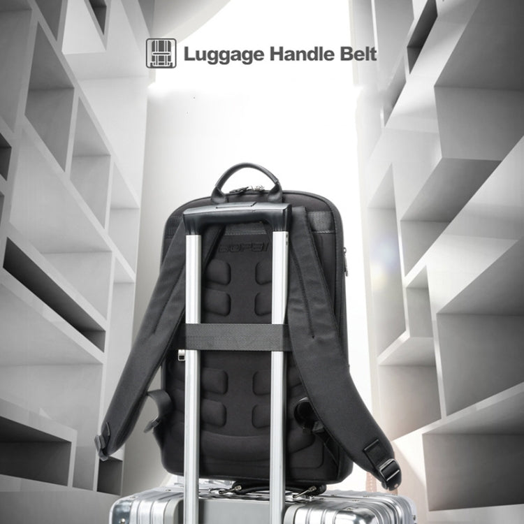 Bopai First-Layer Cowhide Business Commuter Waterproof And Lightweight Laptop Backpack, Color: Flagship by Bopai