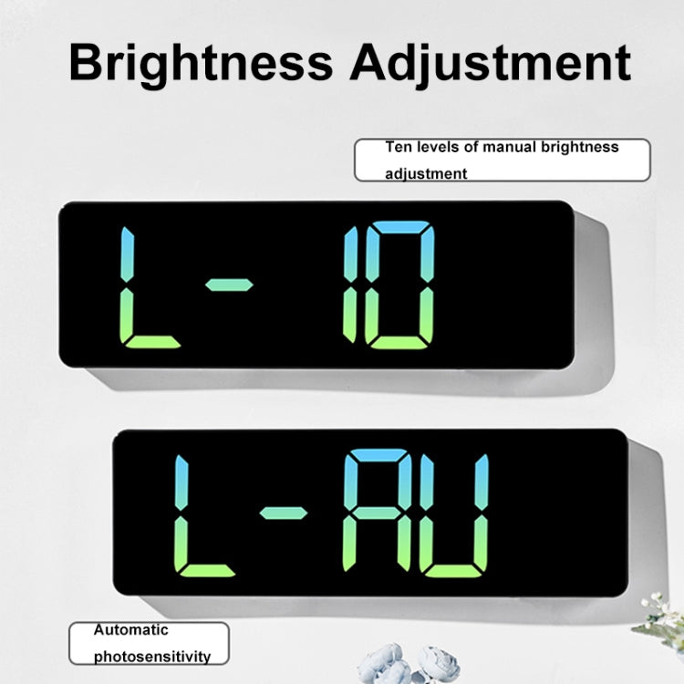5526 LED Digital Display Electronic Wall Clock Multifunctional Countdown Alarm Clock(B Green) by bashfashion