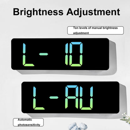 5526 LED Digital Display Electronic Wall Clock Multifunctional Countdown Alarm Clock(B Green) by bashfashion