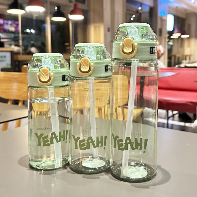 Student Portable Bouncing Straw Large Capacity Drop Resistant Plastic Cups, Style: 550ml Purple by bashfashion