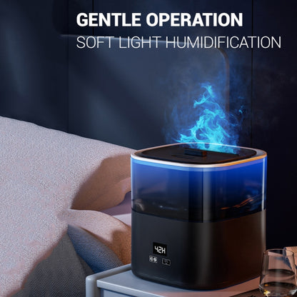 JSQ-58 1.1L large Capacity Digital Display Flame Atomization Humidifier, Color: Rose Gold(US Plug) by bashfashion