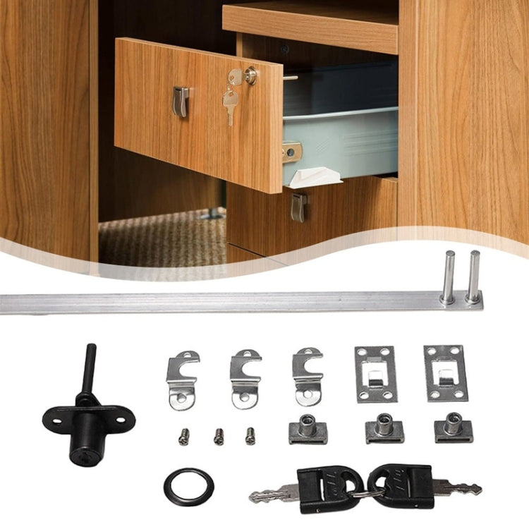Home Office Desk Drawer Triple Connect File Cabinet Lock, Style: Side Black by bashfashion