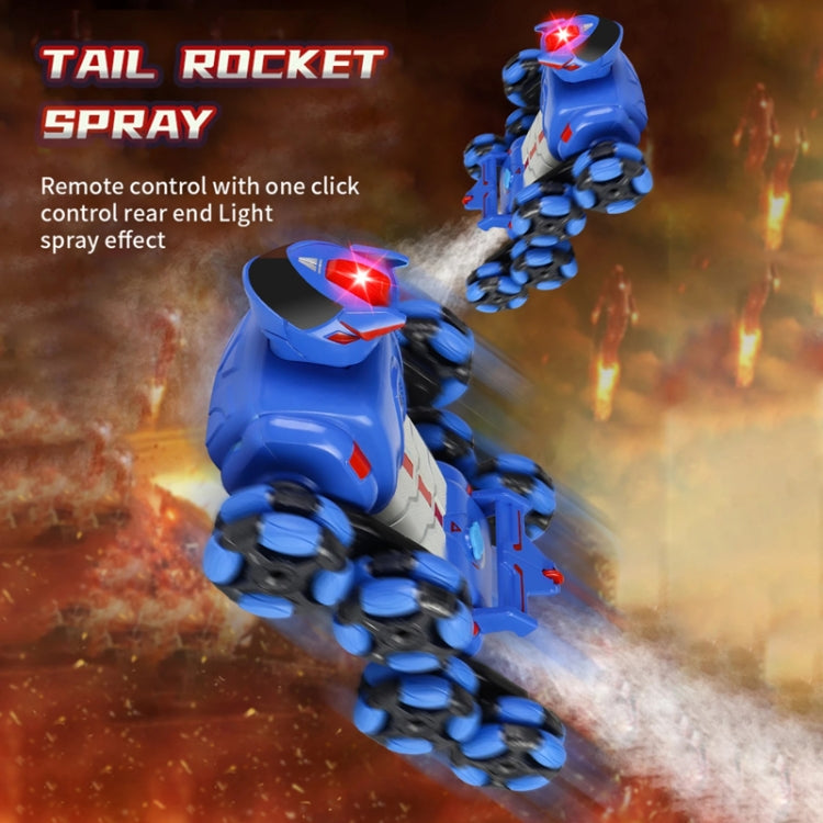 2.4G Kids Remote Control Toy Car Stunt Robot Dog Gesture Sensor Lights Music Spray Climbing Car, Color: Red Dual RC by bashfashion