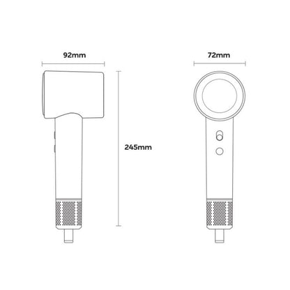 D3 110000 High Speed Smart Constant Temperature Negative Ion Hair Dryer, Color: US Plug White by bashfashion