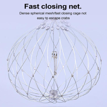 Diameter 52cm/16 Strands Automatically Retractable Crab Cage Wire Crab Opening And Closing Cage by bashfashion