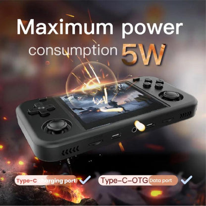 O30S 3.5-inch IPS Screen Open Source Handheld Game Console Linux System, Memory: 128G(Black) by bashfashion