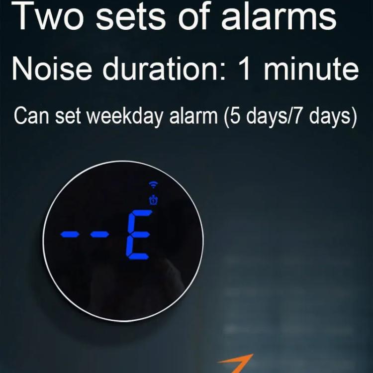 Wifi App Control LED Digital Wall Clock With RGB Light Multi-Functional Alarm Clock(Black Shell Black Surface) by bashfashion