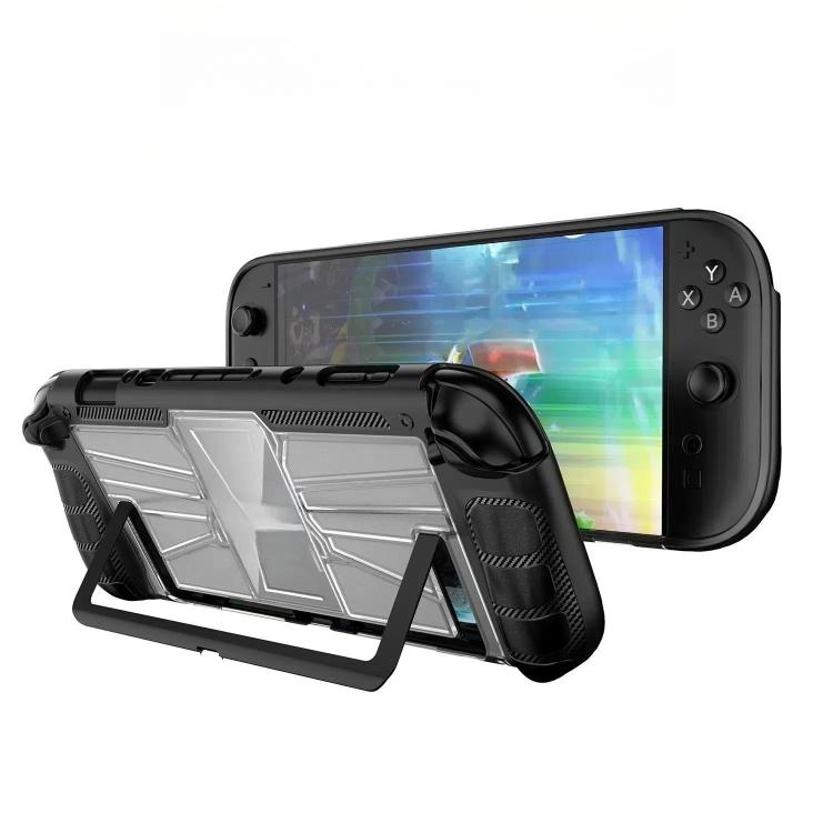 For Nintendo Switch 2 Game Console TPU + PC One-piece Case Shockproof Shell(Black) by bashfashion