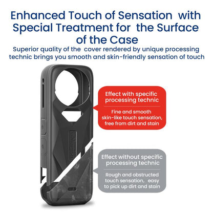 aMagisn Body Case+Lens Cap For Insta360 X5 Action Camera Protective Accessories Gray by aMagisn