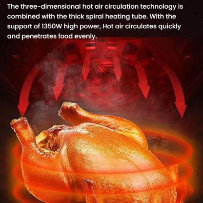 10L Large Capacity Air Fryer Multifunctional Electric Fryer French Fry Maker, EU Plug, Style: Dual-control Mechanical Visible by bashfashion